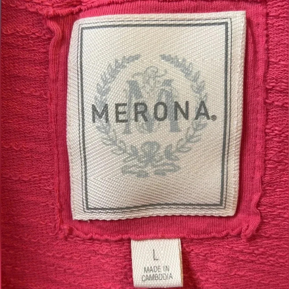 Merona button up layered cardigan top size large - Picture 3 of 4